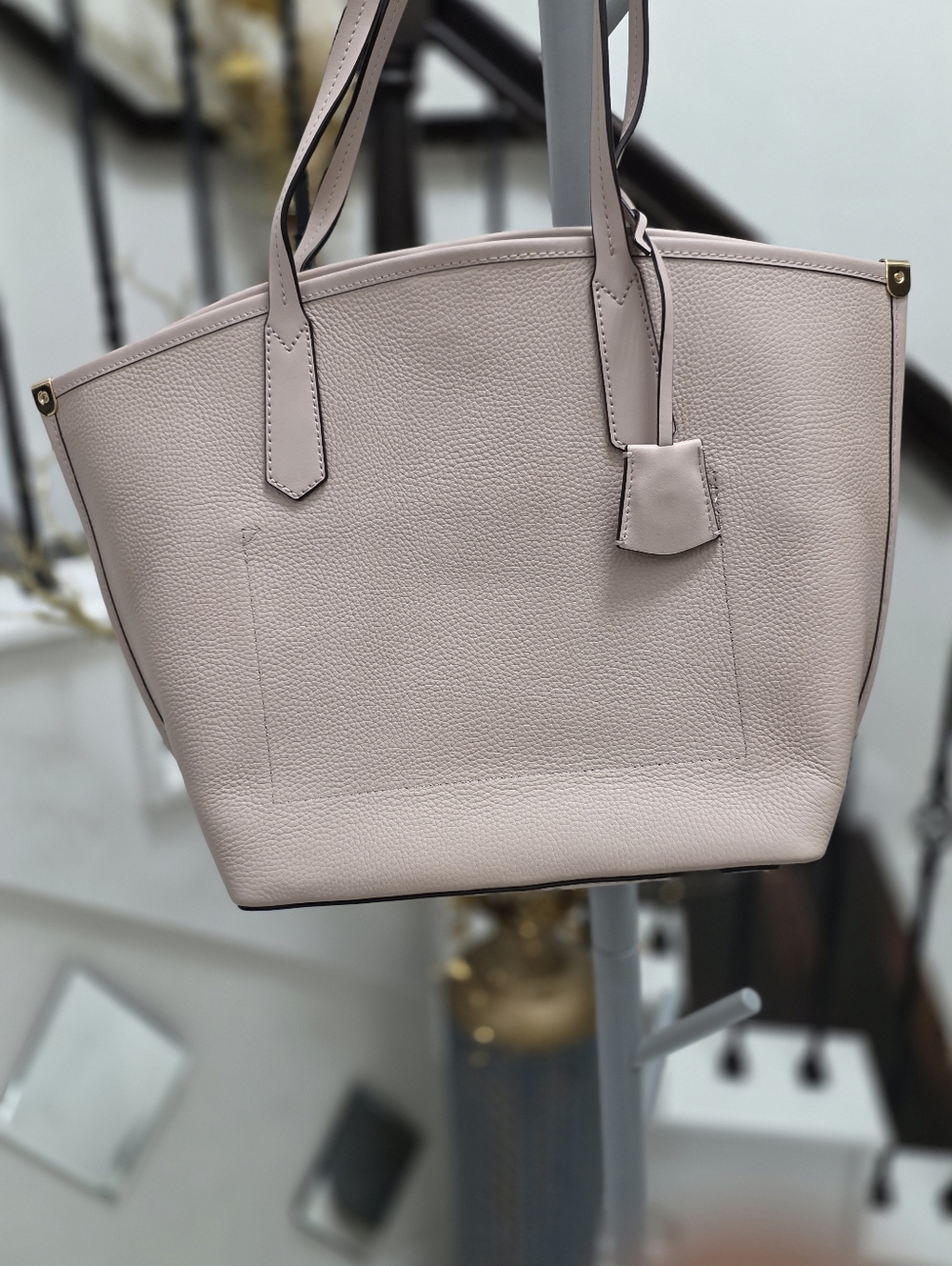 Michael Kors Pebbled Leather Tote in Blush Pink